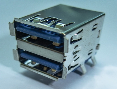USB3.0A-(F)JACK-ST DOUBLE(1TRAY=100EA)-4A003